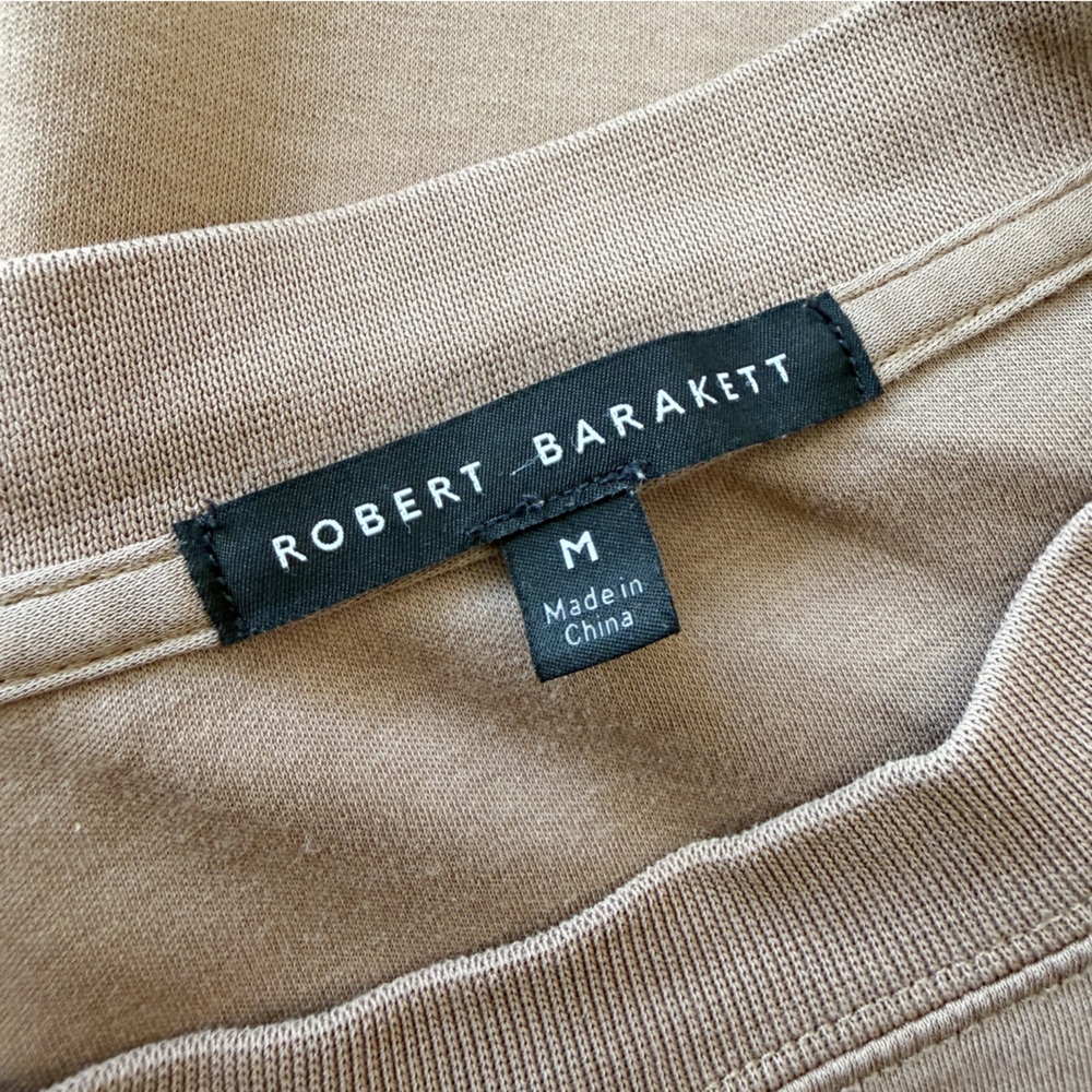 ROBERT BARAKETT • Georgia Long Sleeve T-shirt In Shitake - Picture 10 of 13